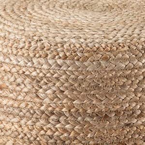 41mlw0zYBNL._SL500_.jpg S&L Homes Jute Braided Pouf Ottoman - Hand Knitted Boho Footrest for Living Room, Bedroom, Patio (18"x18"x12") - Image 9
