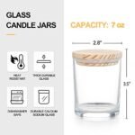 12 Pcs SHOWIN 7 OZ Thick Candle Jars with Wood Lids - Empty Candle Making Containers, Clear Sample Jars - Image 7