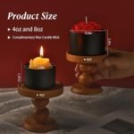 MGLIFEUL Black Candle Tins, 4oz (12-Pack) for DIY Candle Making, Includes Lids & Gift Box Packaging. - Image 2