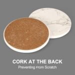 6-Pack White Marble Ceramic Coasters with Holder | Absorbent & Stylish Drink Accessories for Home & Gifts - Image 5