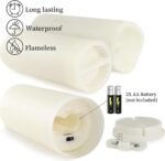 YOROXRG 24-Piece Waterproof LED Flameless Candle Set with 4 Remotes & Timers - Perfect for Halloween & Weddings (H: 4" 5" 6", D: 2.2") - Image 7