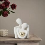 Couples Ceramic Statue for Home Decor - Unique 3.15in Love Figurine for Bedroom & Gifts - Image 5