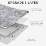Ultra Soft 5x8 Shag Area Rugs for Bedroom & Living Room, Fluffy Tie-Dye Grey Indoor Carpet for Kids’ Rooms & Nursery Decor. - Image 5