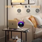 PESRAE Floor Lamp & Table: Modern End Tables with USB, Type-C, AC Ports & 3 Color Temperatures. - Image 2