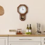 KANEODOT Battery-Operated Vintage Pendulum Wall Clock | Imitation Wood Design for Home Decor - Image 5