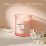 Rose Scented Candles - Luxury Pink Decorative 19oz Soy Wax Gifts for Mother's Day. Perfect for Home! - Image 3