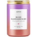 AOOVOO Rose Sandalwood Candles - Scented Candle Gift for Women, 22 oz Large Soy Candle, 120 Hours Burn, Jar Candle for Home Scented, Relaxing, Stress Relief Candles