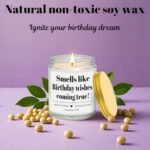 Homsolver Birthday Candles – 9oz Lavender Scented Gifts for Him & Her, 50+ Hours Burn Time, Perfect for Milestone Celebrations. - Image 4