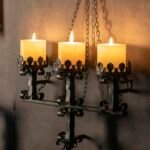 Black Wall Candle Sconces - 3 Iron Candelabras for Gothic Victorian Decor in any Room - Image 6