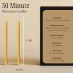 Australian Made 50-Minute Pure Beeswax Candles Set of 20 with Brass Holder - Non-Toxic Stress Relief Gifts for Women. - Image 2