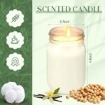 MTLEE 4-Pack 12 oz Vanilla Scented Soy Candles with Essential Oils - Perfect for Home, Weddings, and Gifts! - Image 2
