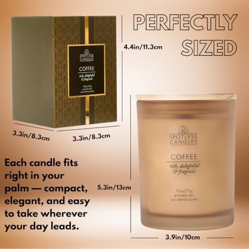 41wTgLfKEgL._SL500_.jpg Coffee Candle - 9.7oz Frosted Jar with Wooden Wick, Gift Box & Branded Ship for Aroma Enthusiasts! - Image 4