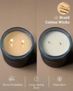 M&SENSE Summer's Night Candle, 11.6oz Natural Soy Wax, Non-Toxic, 2 Wicks, 70 Hour Burn, Ideal Men's Gift for Bedroom. - Image 5