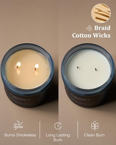41wjvuFLMQL._SL500_.jpg M&SENSE Summer's Night Candle, 11.6oz Natural Soy Wax, Non-Toxic, 2 Wicks, 70 Hour Burn, Ideal Men's Gift for Bedroom. - Image 5
