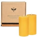 Natural Beeswax Pillar Candle Set - Smokeless, Dripless, Long-Lasting, 1.89x3.86 inch (2 Pack) for Home Decor & Prayers, Brown - Image 8