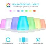 Homeweeks 100ml Colorful Essential Oil Diffuser with Adjustable Mist and Auto Shut-Off for Bedroom, Office, or Travel. - Image 5