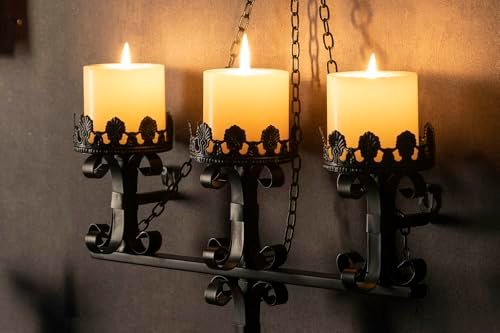 41yrteHrWML._SL500_.jpg Black Wall Candle Sconces - 3 Iron Candelabras for Gothic Victorian Decor in any Room - Image 7