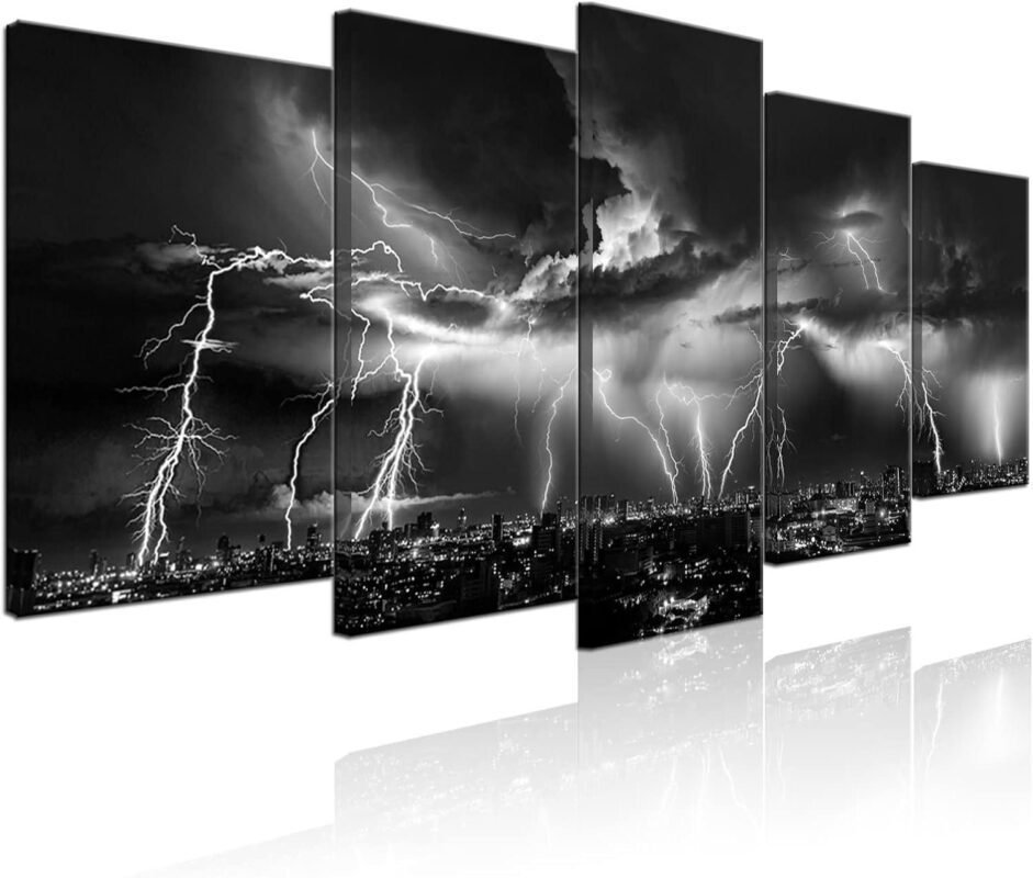 Our Review: Dramatic Lightning Canvas Art That Transforms Spaces
