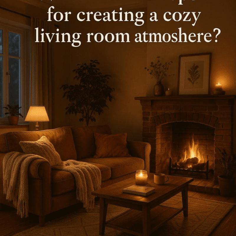 What are some tips for creating a cozy living room atmosphere?