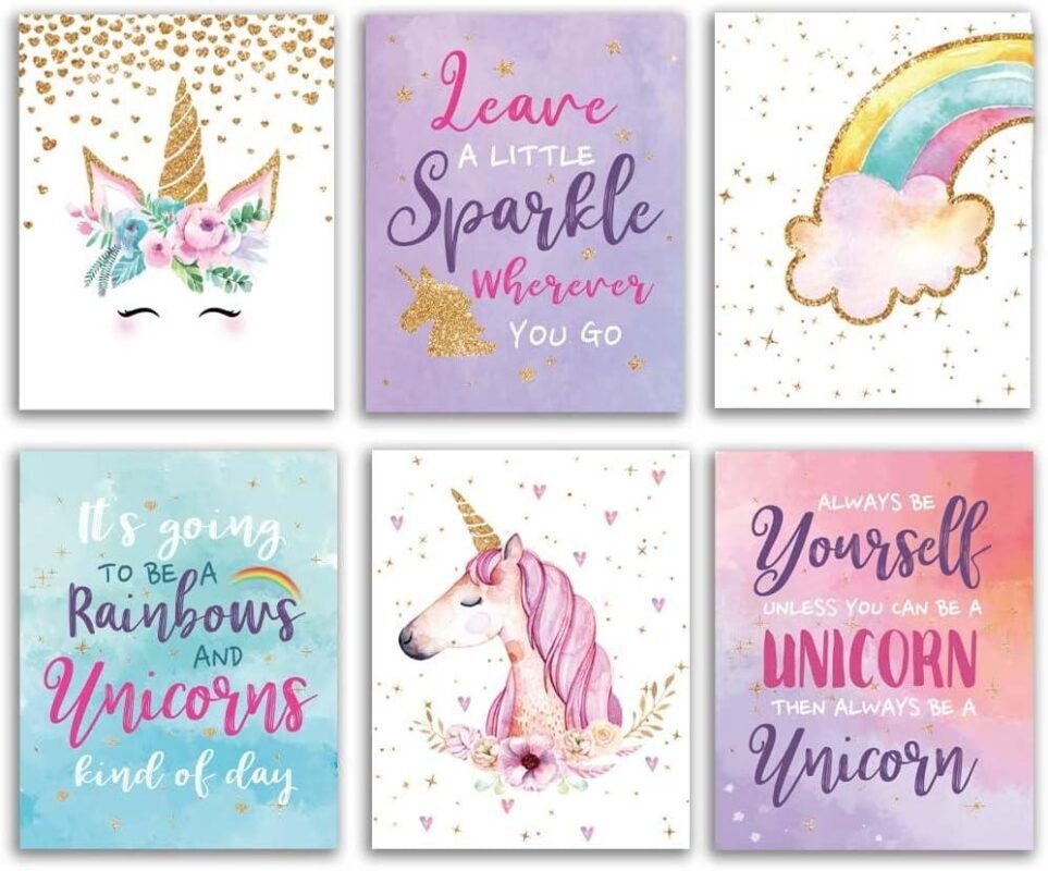 Magical Unicorn Prints: Brightening Girls’ Spaces with Rainbow Wonder