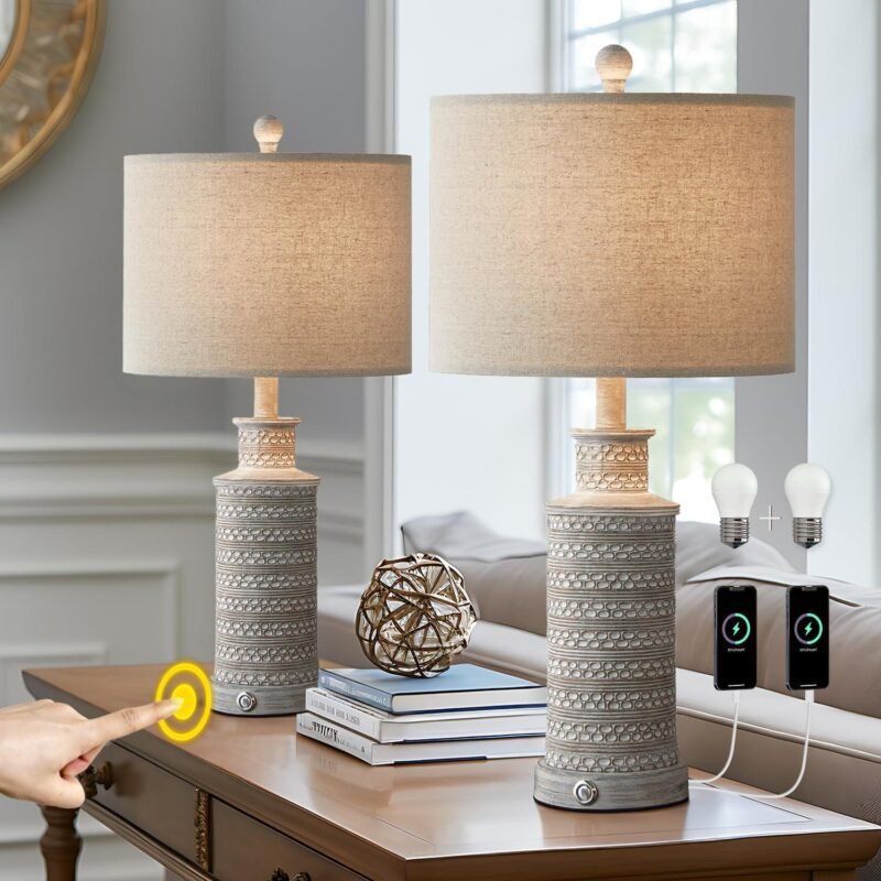 Why We Love the BOBOMOMO Rustic Lamps with USB Charging Ports