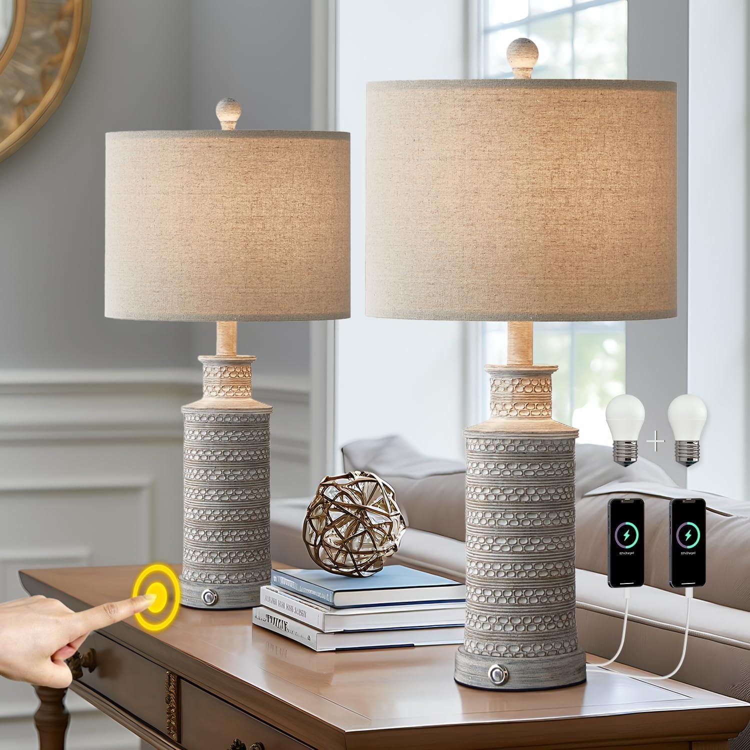 Why We Love the BOBOMOMO Rustic Lamps with USB Charging Ports
