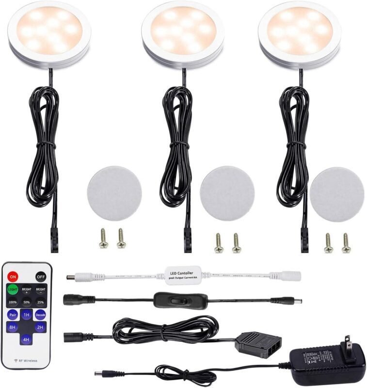 Our Review: AIBOO Dimmable LED Puck Lights with Easy Remote Control