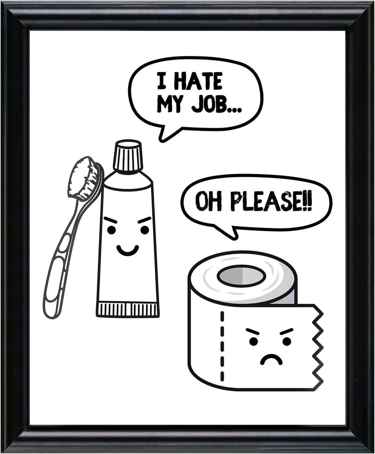 Our Take on Hilarious Framed Bathroom Prints That Pop