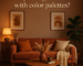 How can I create a cozy atmosphere in my living room with color palettes?
