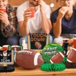 10PCS Football Party Decorations – Honeycomb Centerpieces for Football Birthday Table Toppers - Image 6