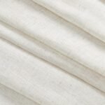 MYSKY HOME Linen Curtains for Living Room: Natural Semi-Sheer Drapes, 84" Length, 2 Panels, Farmhouse Boho Style, Back Tab for Sliding Glass Door, 50" Wide. - Image 6