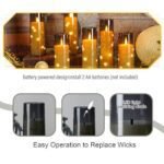 Eebuss Flameless Candles Set of 7 (Grey) with Star String, Battery Operated LED, Timer & Remote for Ambiance Decor. - Image 2