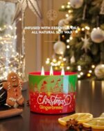 96NORTH Gingerbread Luxury Candle | Large 3-Wick Jar | 40-Hour Burn | 100% Natural Soy Wax | Perfect Christmas Gift - Image 2