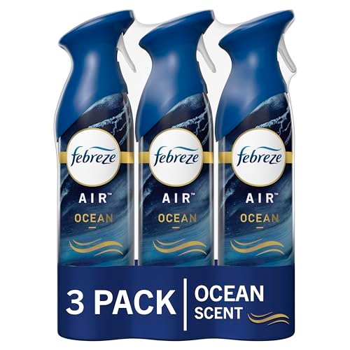 Febreze Air Mist Air Freshener Spray, Ocean Scent, 8.8oz - Febreze Air Mist Air Freshener Spray, Odor-Fighting Room Spray, Air Fresheners for Home and Bathroom and Kitchen, Aerosol Can, Ocean Scent, 8.8oz, 3 Count
