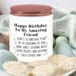 Homsovler Best Friend Birthday Gifts: Funny Scented Candles for Women & Men, Ideal for Sisters, BFFs, Coworkers, and Classmates. - Image 3