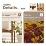 Bamworld 3-Tier Plant Stand - Indoor/Outdoor Wooden Shelf for Plant Display & Boho Decor. - Image 4