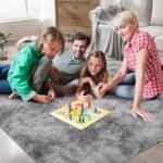 Ultra Soft 5x8 Shag Area Rugs for Bedroom & Living Room, Fluffy Tie-Dye Grey Indoor Carpet for Kids’ Rooms & Nursery Decor. - Image 3