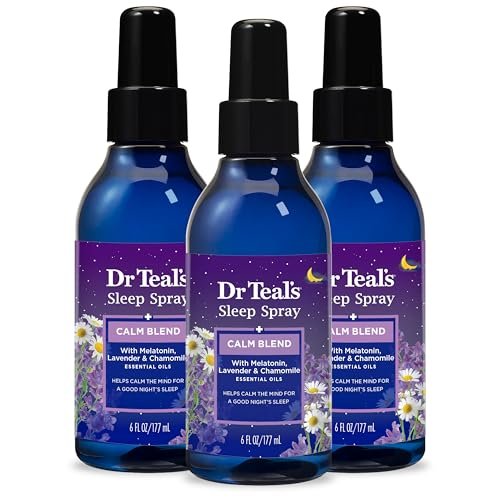 Dr Teal's Sleep Spray with Melatonin & Essential Oils, 6 Dr Teal's Sleep Spray with Melatonin & Essential Oil Blend, 6 fl oz (Pack of 3)