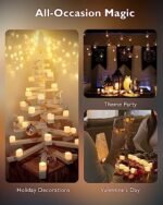 Homemory 48-Pack Flameless Flickering Tea Light Candles, 200+ Hours Battery Life, Ideal for Weddings, Proposals, and Anniversaries, Ø1.5'' × H1.3'' White Base. - Image 7