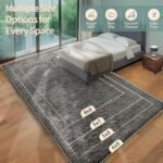 Ophanie Non-Slip Grey Shag Area Rug for Living Room & Bedroom - 4x6 Fluffy Plush Carpet for Kids & Home Decor - Image 5