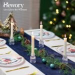 20PCS Clear Glass Candle Holders by Hewory – Ideal for Weddings, Christmas, and Parties - Image 2