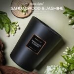 HomeLights Scented Candles | 33.3 Oz Soy Candle with 3 Wicks | Sandalwood Jasmine | 130 hrs Burn Time - Image 2