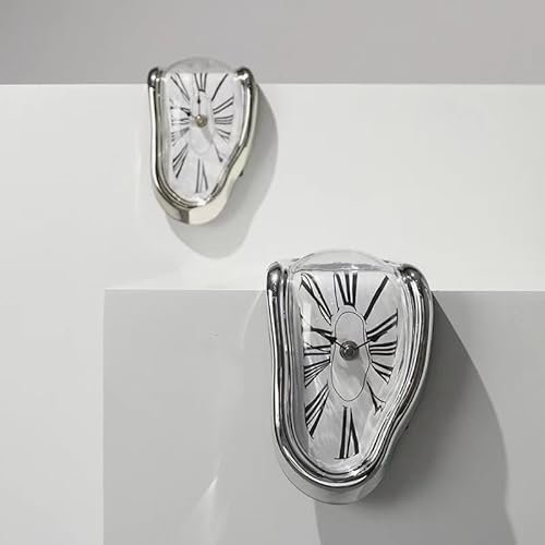516GWbymHhL._SL500_.jpg FAREVER Melting Clock: Salvador Dali-Inspired Desk Decor, Unique Gift for Home or Office Spaces. - Image 8