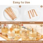 MAQIHAN 100 Wood Wicks for Candle Making – Smokeless Crackling Wicks for Soy & Paraffin Wax (50 Sets) - Image 3