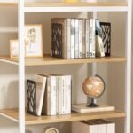 MaxGear Modern Tree Design Bookends – Sturdy, Non-Skid Metal Holders for Books & CDs, 2 Pairs (4 Pieces) in Black, 7"x4.7"x3.5" - Image 6