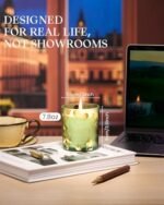 M&SENSE Eucalyptus Candles - Vegan Soy, 8.1oz, 42-Hour Burn Time, Ideal Relaxing Gifts for Fall & Winter. - Image 4