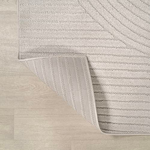 518AwwSG34L._SL500_.jpg JONATHAN Y Hallie 8x10 Minimalist Ivory/Cream Indoor/Outdoor Area Rug, Pet-Friendly, Washable, Stain-Resistant. - Image 4