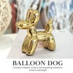 Notakia Cute Ceramics Balloon Dog Statue: Handmade Modern Animal Decor for Living Room Accents - Image 4