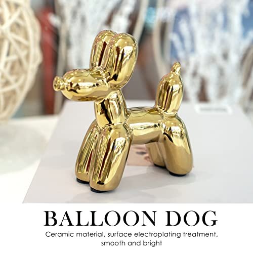519DPjhfR2L._SL500_.jpg Notakia Cute Ceramics Balloon Dog Statue: Handmade Modern Animal Decor for Living Room Accents - Image 4