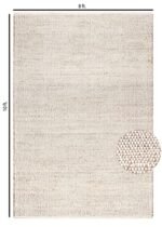 S & L Homes Handwoven Jute Cotton Area Rug for Living Room - 8' x 10' Rustic Bohemian Decor - Image 3